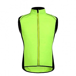 YIJIAHUI Clothing YIJIAHUI Cycling Jacket Quick Dry Adult Unisex Sleeveless Cycling Jersey Breathable Mountain Bike MTB Biking Cycle Tops Back Pocket Windproof Waterproof (Color : Green, Size : XXL)
