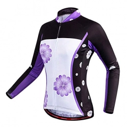 YIJIAHUI Clothing YIJIAHUI Cycling Jacket Summer Mountain Bike / MTB Shirt Quick Dry Biking Cycle Tops Womens Long Sleeve Cycling Jersey Windproof Waterproof (Color : Purple, Size : L)