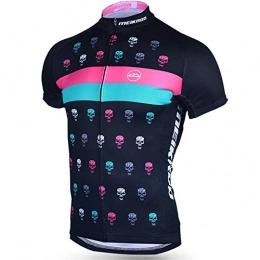 YLiansong-home Clothing YLiansong-home Men's Cycling Jersey Cycling Short Jacket Outdoor Mountain Bike Moisture Wicking Cycling Clothing Bike Shirt (Color : Black, Size : XXL)