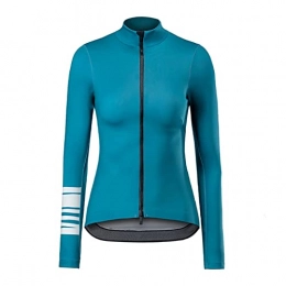 ZQD Clothing ZQD Blue zebra Women's Cycling Jersey Long sleeve Mountain Biking Shirts Bike Clothing Bicycle Jacket with Pockets Breathable (Color : Blue, Size : 3XL)