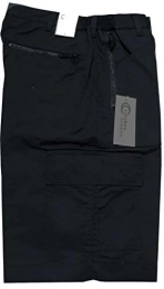 Carabou Clothing Action Shorts Work Walking Casual Multi Zip Pockets Water Repellent Travelling Exploring Camping Hiking Short Size 32-to48 (Black, 42)