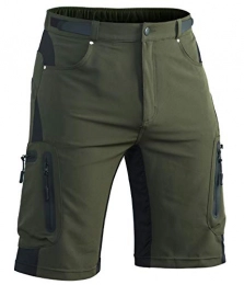 Ally Clothing ALLY MTB Men's Cycling Shorts Waterproof Mountain Bike Short Outdoor Sports Cycling Shorts, Army Green, XL(Taille:32.5"- 34.5", Hfte:39"- 41")