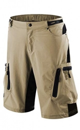 Arasiyama Clothing Arasiyama Men's Mountain Biking Shorts Bike MTB Shorts Loose Fit Cycling Baggy Lightweight Hiking Pants with 7 Zip Pockets - Beige - XX-Large