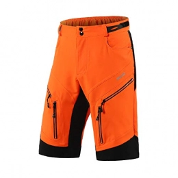 ARSUXEO Clothing ARSUXEO Cycling Shorts Mens MTB Shorts Without Padded Cycle Mountain Bike Shorts Water Resistant 1903 Orange L