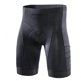 SPLLEADER Mountain Bike Short Cycling Mountain Bike Shorts Men Downhill MTB Bicycle Underpants UV Protection Quick Dry Black Underwear Shorts shorts (Size : L)