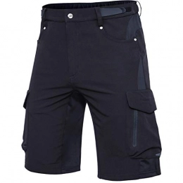 Cycorld Mountain Bike Short Cycorld Men's MTB Shorts Mountain Bike Shorts Mens Baggy Outdoor Shorts (L, Black-2)