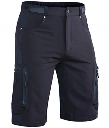 Cycorld Mountain Bike Short Cycorld Mens Mountain Biking Shorts Bike MTB Shorts Loose Fit Cycling Baggy Lightweight Pants with Zip Pockets No Padded (Black, LWaist:30.5"-32.5", Hip:37.5"-39.5")
