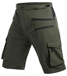 Cycorld Clothing Cycorld Mens MTB Shorts Mountainbike Bike Shorts (Green, XXL)
