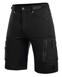 Cycorld Clothing Cycorld MTB-Shorts-Men-Mountain-Bike-Shorts, Loose-fit Bicycle Cycling Shorts Mens MTB Baggy Shorts Relaxed with 6 Pockets (New Black, S)