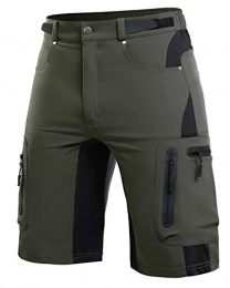 Cycorld Clothing Cycorld MTB-Shorts-Men-Mountain-Bike-Shorts, Loose-fit Bicycle Cycling Shorts Mens MTB Baggy Shorts Relaxed with 6 Pockets (New Green, L)