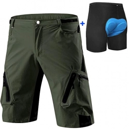 Cycorld Clothing Cycorld MTB Shorts Mens Mountainbike Shorts Baggy Bike Shorts for Men (Green, 3XL)