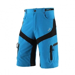 DTZW Mountain-Bike-MTB-Shorts For Men, Cycling MTB Loose-Fit Bike Shorts MTB Off Road Cycling Short Light blue - 3XL