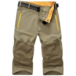 Freiesoldaten Clothing Freiesoldaten Men's Quick Dry Summer Shorts Lightweight Outdoor Hiking Cycling 3 / 4 Pants with Belt Khaki
