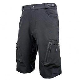 Jenghfnifer Cycling Shorts Men's MTB Mountain Bike Cycling Shorts For Off Road Cycling Black Shorts With Zip Pockets (Color : Black, Size : XL)