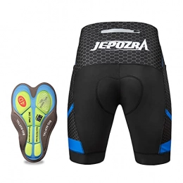 JEPOZRA Cycling Shorts Men Padded Gel Shorts MTB with Back Short Pants Breathable Quick Drying Cycling Shorts Men Mountain Bike Shorts, black/blue, L