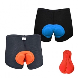 Lazzon Clothing Lazzon Unisex adult 3D Gel Padded 2Pcs Breathable Quick Dry MTB Bike Cycling Underwear Sports Shorts, Black, M