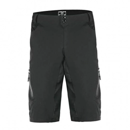 Men Cycling Shorts Loose Fitting Bike Bicycle MTB Mountain Bike Short Half Pants with Reflective Elements Black - XXL