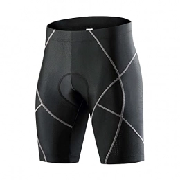  Mountain Bike Short Men's Bike Cycling Shorts with 3D Sponge Gel Padded, Damping Outdoor Breathable Quick-Dry Mountain Bike Shorts, Black-L