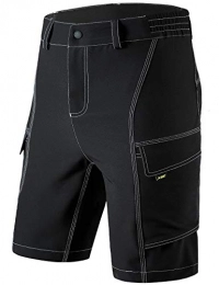 XGC Mountain Bike Short Men's Cycling Shorts Bike Bicycle MTB Mountain Bike Shorts Loose Fit Cycling Baggy Cycle Pants (Black, XL)