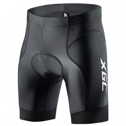 XGC Clothing Men's Cycling Shorts / Bike Shorts And Cycling Underwear With High-Density High-Elasticity And Highly Breathable 4D Sponge Padded (Black, XL)
