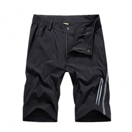 Hnks Clothing Men's cycling shorts Men's Mountain Bike Shorts Cycling Waterproof Outdoor Leisure pants for Fishing Running Hiking Breathable outdoor sportswear (Color : Black, Size : L)