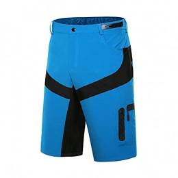 ZXJ Clothing Men's Cycling Shorts MTB Mountain Biking Baggy Shorts Quick Dry With Zip Pockets Outdoor Running Training Half Pants (Color : Blue, Size : XL)