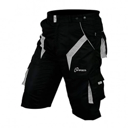 3S Sports Clothing MTB Cycling Short Off Road Bicycle With CoolMax Padded Liner Shorts New (Grey / Black, XXL)