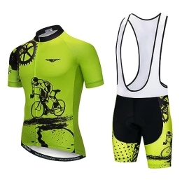 PRIOKNIKO Mountain Bike Short PRIOKNIKO Cycling Shorts Pro Team Cycling Jersey Set Men Mountain Bike Clothing Summer Mtb Bicycle Wear, A9, Xl