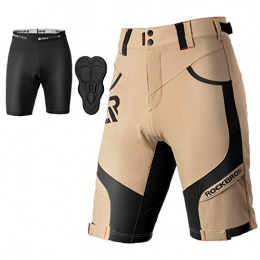 ROCK BROS Clothing ROCK BROS Men's Mountain Bike Shorts Padded Baggy MTB Cycling Shorts Loose Fit - beige - Large