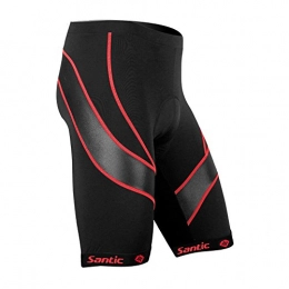 Santic Clothing Santic Cycling Shorts Men Padded Cycle Shorts Mens Bike Shorts MTB Shorts for Men Red EU L