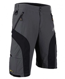 Santic Clothing Santic Mens Cycling Shorts Sports Baggy Lounge Loose Fit 4D Padded Zipper Pockets MTB Running Gym Training MC05043