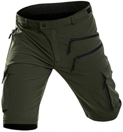 Vzteek Clothing Vzteek Men's-Baggy-Shorts-MTB-Mountain-Bike-Shorts Water Resistant Lightweight 5 Pockets Biking Shorts for Men Non Padded (Green, L)
