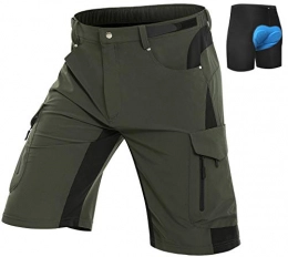 Vzteek Clothing Vzteek Mountain Bike Shorts Padded Baggy Cycling Shorts MTB Shorts (Green, S)