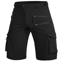 Wespornow Clothing Wespornow Men's-Mountain-Bike-Shorts Loose-Fit-MTB-Shorts Baggy-Cycling-Bicycle-Bike-Shorts (Black, 3XL)
