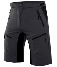 Wespornow Clothing Wespornow Men's-Mountain-Bike-Shorts-MTB-Cycling-Shorts with Zipper Pockets (Black Grey, 3XL)