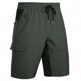 Wespornow Clothing Wespornow Men's-MTB-Mountain-Bike-Cycling-Shorts, Baggy-Breathable-Bike-Shorts with Pockets (Army Green, XXL)