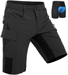 Wespornow Clothing Wespornow Men's-MTB-Shorts Mountain-Bike-Shorts Loose-Fit-Baggy-Cycling-Bicycle-Biking-Shorts (Black, Large)