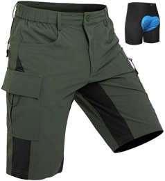 Wespornow Clothing Wespornow Men's-MTB-Shorts Mountain-Bike-Shorts Loose-Fit-Baggy-Cycling-Bicycle-Biking-Shorts (Green, 3X-Large)