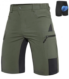 Wespornow Clothing Wespornow Men's-MTB-Shorts Mountain-Bike-Shorts Loose-Fit-Baggy-Cycling-Bicycle-Biking-Shorts (Green, Large)