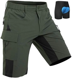 Wespornow Clothing Wespornow Men's-MTB-Shorts Mountain-Bike-Shorts Loose-Fit-Baggy-Cycling-Bicycle-Biking-Shorts (Green, S)