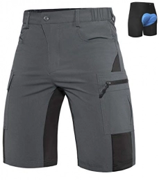 Wespornow Clothing Wespornow Men's-MTB-Shorts Mountain-Bike-Shorts Loose-Fit-Baggy-Cycling-Bicycle-Biking-Shorts (Grey, 3X-Large)