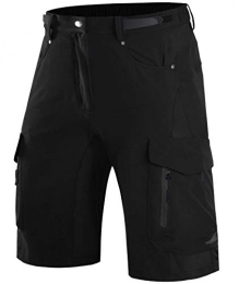 Wespornow Clothing Wespornow Mountain-Bike-MTB-Shorts for Men (Black-1, 2XL 36-38")