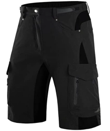 Wespornow Clothing Wespornow Mountain-Bike-MTB-Shorts for Men Loose-Fit-Baggy-Cycling-Bicycle-Bike-Shorts (Black, XXL)