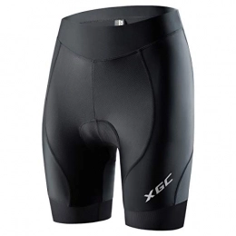 XGC Mountain Bike Short Women's Quick Dry Cycling Shorts / Bike Shorts And Cycling Underwear With High-Density High-Elasticity And Highly Breathable 4D Sponge Padded (Black_Black, XL)
