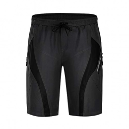 WOSAWE Clothing WOSAWE Men's Cycling Shorts 2 in 1 Loose-Fit 3D Gel Padded Mountain Bike Shorts Breathable Showerproof Sport 1 / 2 Pants (Black XXL)