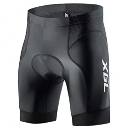 XGC Clothing XGC Men's Cycling Shorts / Bike Shorts And Cycling Underwear With High-Density High-Elasticity And Highly Breathable 4D Sponge Padded (Black, M)