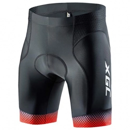 XGC Clothing XGC Men's Cycling Shorts / Bike Shorts And Cycling Underwear With High-Density High-Elasticity And Highly Breathable 4D Sponge Padded (Red, S)
