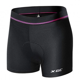 XGC Clothing XGC Women's Cycling Underwear Shorts Bike Undershorts With High Density High Elasticity And Highly Breathable 4D Gel Padded (M, Black)
