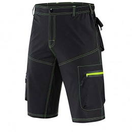 YOJOLO Men's Mountain Bike Shorts Cycling Shorts Waterproof Breathable Lightweight MTB Shorts Multiple Pockets Casual Shorts for Men,Black,M