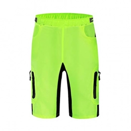 ZSZKFZ Clothing ZSZKFZ Baggy Cycling Shorts，MTB Mountain Bike Loose-fit Padded Short Adjustable Waists Road Bike Short Trousers (Color : Green, Size : XXXL)